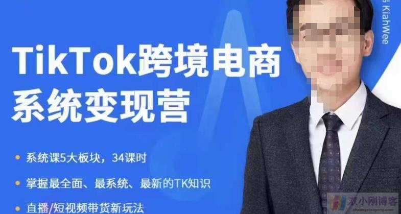 嘉伟5月新课《TIKTOK跨境电商变现营》跨境电商系统传授TIKTOK玩法，从小白到高手，真正的电商实战课程