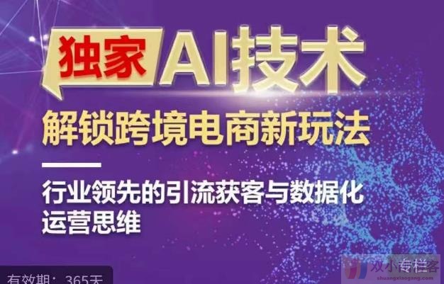 独家AI技术&CHATGPT解锁跨境电商新玩法，行业领先的引流获客与数据化运营思维