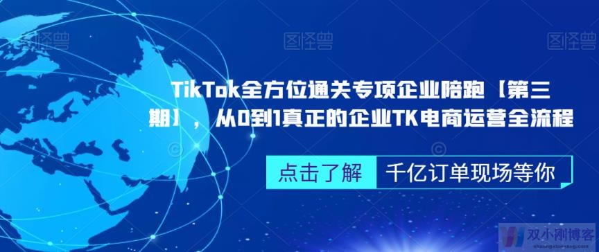 TIKTOK全方位通关专项企业陪跑【第三期】，从0到1真正的企业TK电商运营全流程