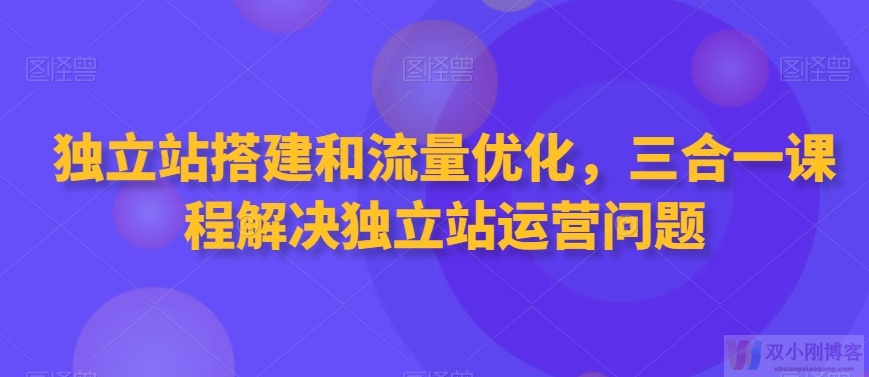 独立站搭建和流量优化，三合一课程解决独立站运营问题