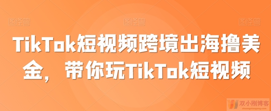 TIKTOK短视频跨境出海撸美金，带你玩TIKTOK短视频