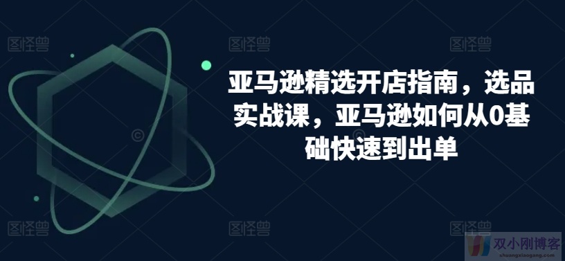 亚马逊精选开店指南，选品实战课，亚马逊如何从0基础快速到出单