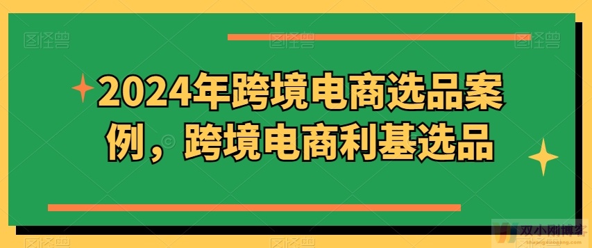 2024年跨境电商选品案例，跨境电商利基选品