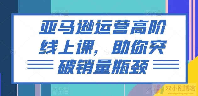 亚马逊运营高阶线上课，助你突破销量瓶颈