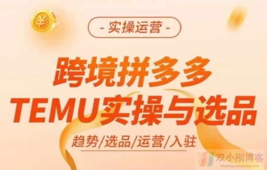 跨境拼多多TEMU实操与选品，多多TEMU跨境选品运营实操