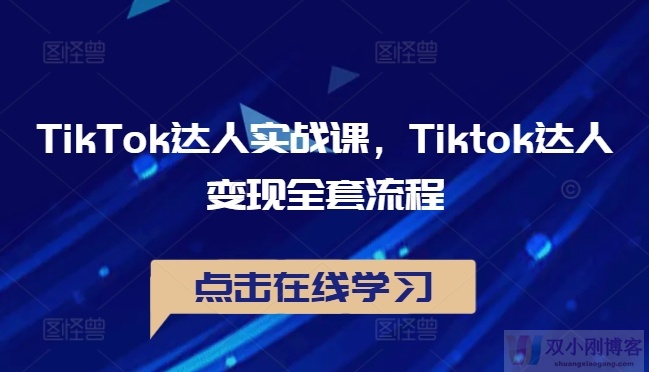 TIKTOK达人实战课，TIKTOK达人变现全套流程